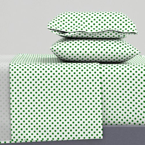 Green Spots on White 1 Inch Spacing Design Collection Home Decor Collection repeating pattern sheet set design