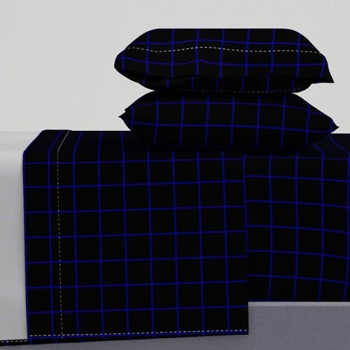 Navy and Black 2 Inch Grid Home Styling Collection Home Styling Collection navy and black sheet set design