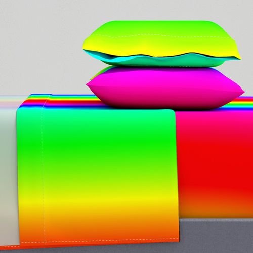 Bright Neon Rainbow Ombre Shade Design Collection Home Decor Collection rainbow ombre sheet set design
