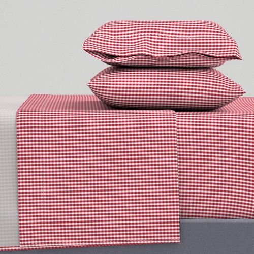 Small USA Flag Red and White Gingham Checks Interior Collection Design Collection flag checks sheet set design