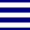 Blue and White Jumbo 3-inch Circus Big Top Horizontal Stripes