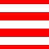 Red and White Jumbo 3-inch Circus Big Top Horizontal Stripes