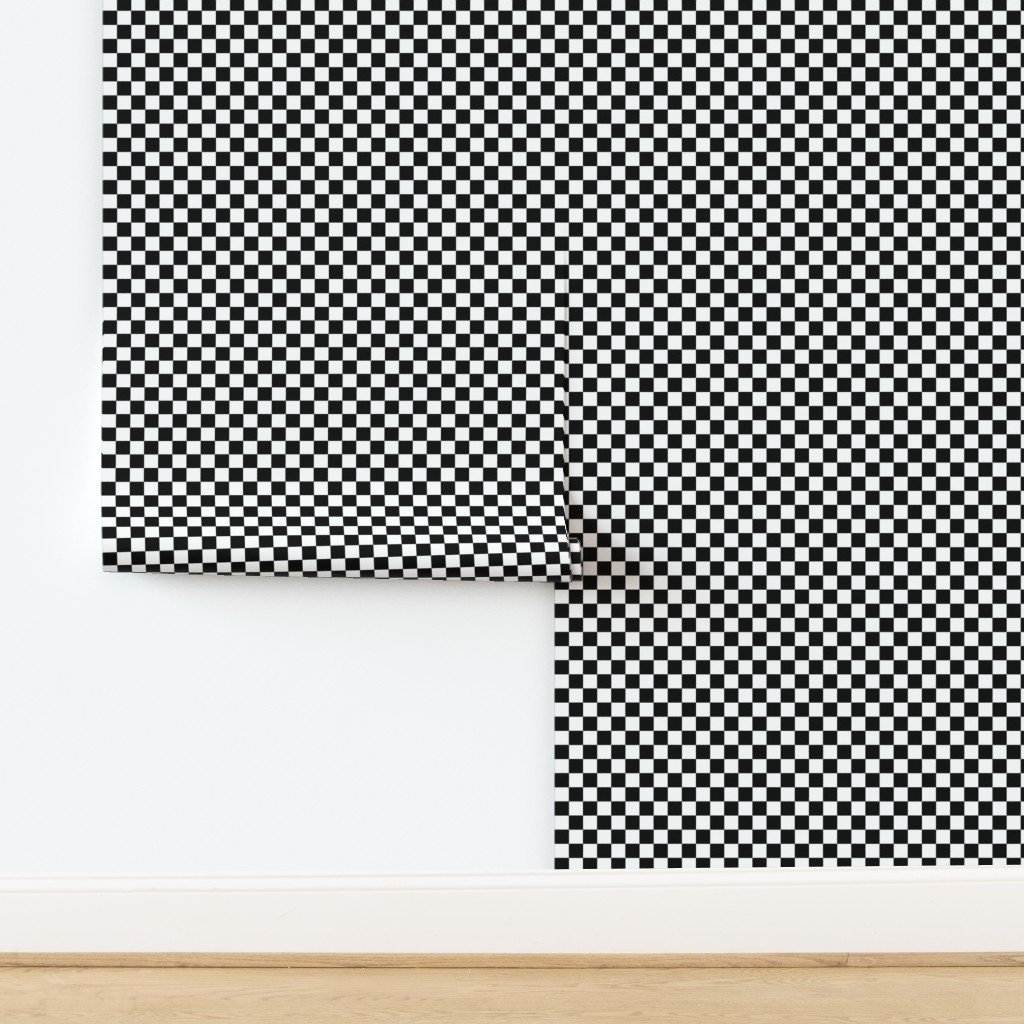 Black and White Checkerboard 3/4 inch-Check Interior Collection design