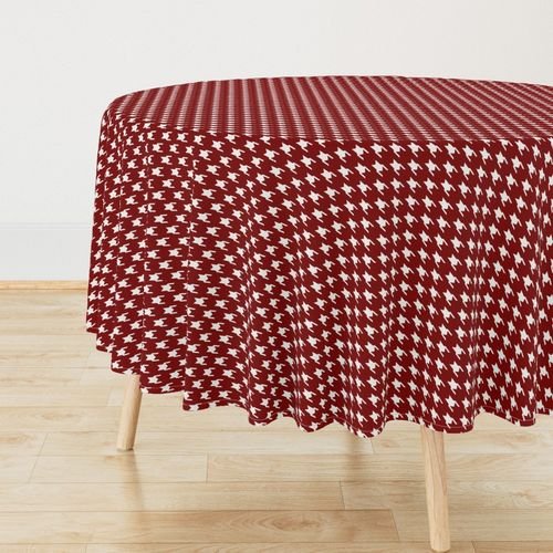 Large Dark Christmas Candy Apple Red Houndstooth Check Home Styling Collection Home Decor Collection apple red tablecloth design