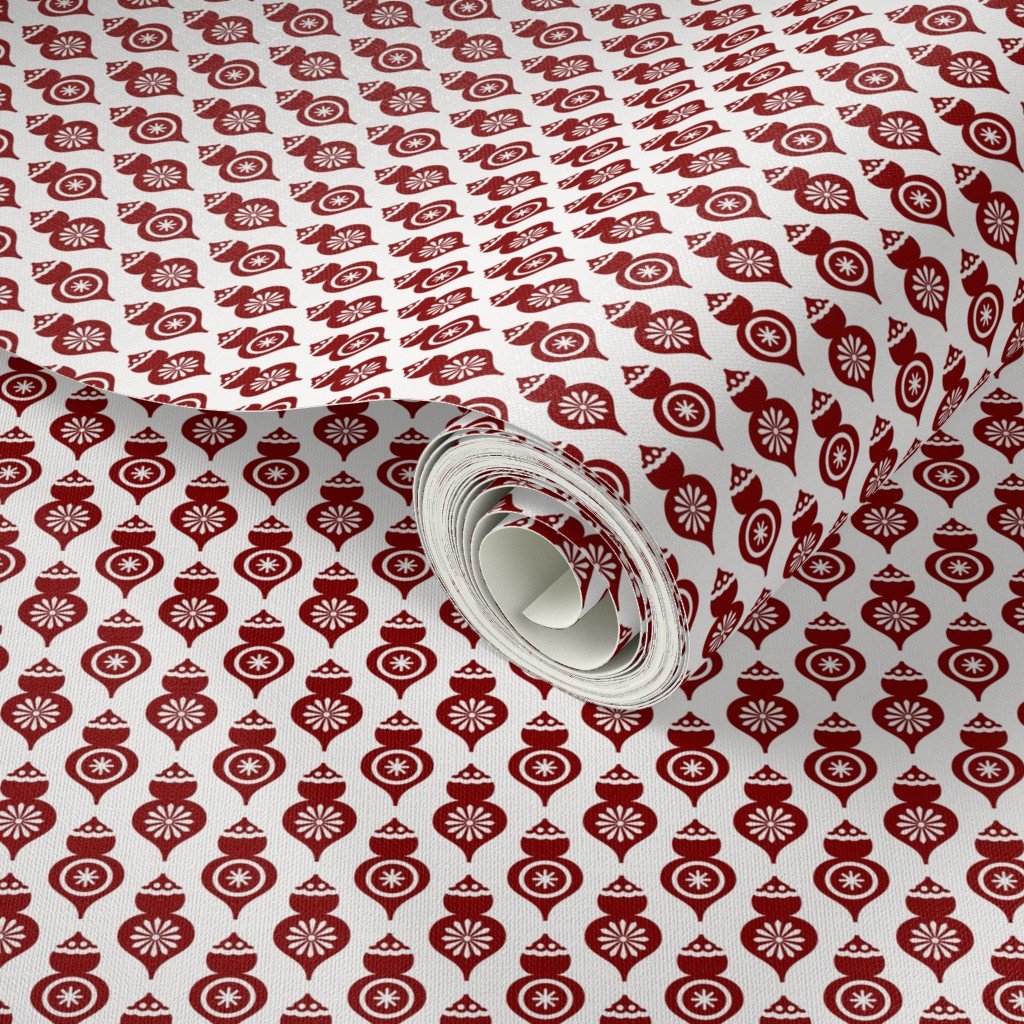 Dark Christmas Candy Apple Red Teardrop Ornaments Wallpaper candy red wallpaper
