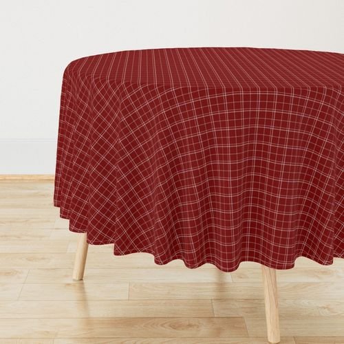 Dark Christmas Candy Apple Red Plaid Check with White Home Styling Collection Interior Collection grid pattern tablecloth design