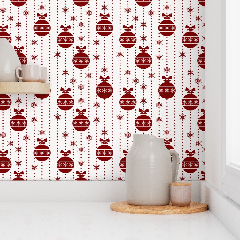 Large Dark Christmas Christmas Candy Apple Red Ball Ornaments Wallpaper christmas balls wallpaper