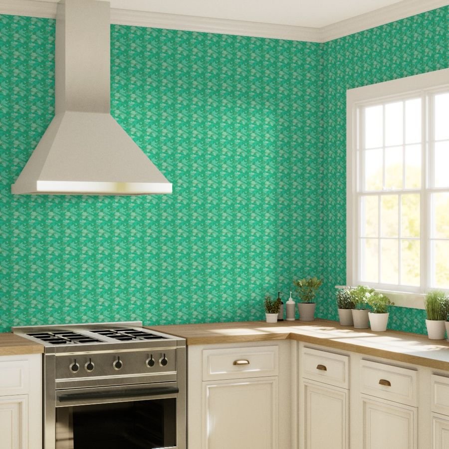Small Sea Mint Camo Camouflage Pattern Wallpaper seamint green wallpaper