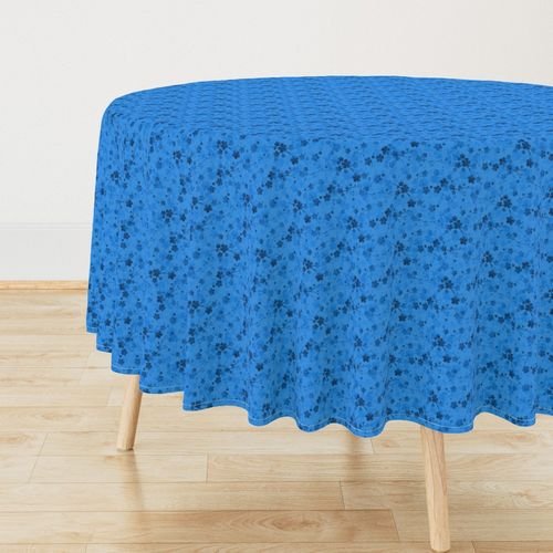 Classic Blue Pastel Watercolor Cherry Blossom Flowers and Vines Home Styling Collection Interior Collection classic blue tablecloth design