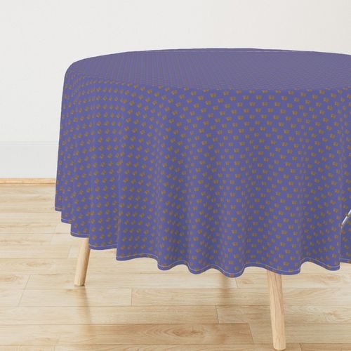 Faux Metallic gold Foil Crowns on Periwinkle Blue Color of the Year Interior Collection Design Collection periwinkle purple tablecloth design