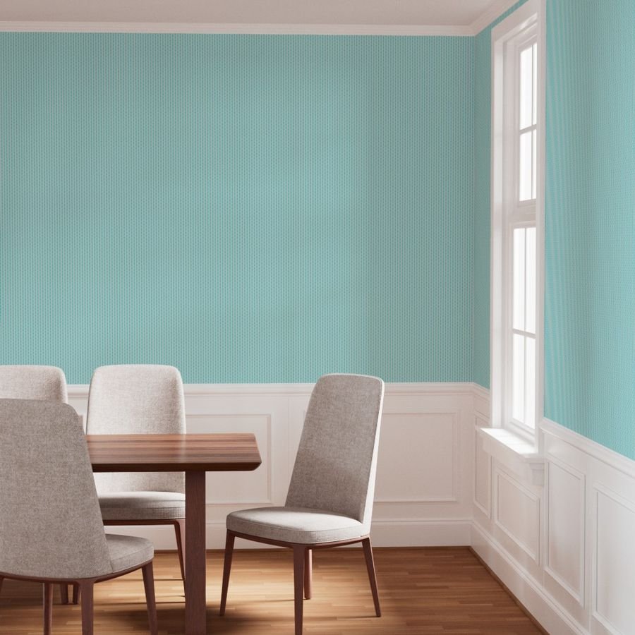 Puckered Seersucker-look Pin Stripes in Shades of Aqua Blue Wallpaper aqua blue stripes wallpaper