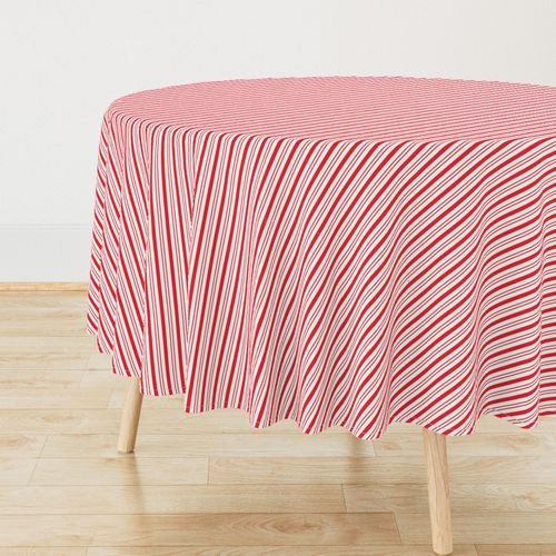 Small Classic Red Diagonal Christmas Candy Stripes Design Collection Interior Collection candy cane tablecloth design