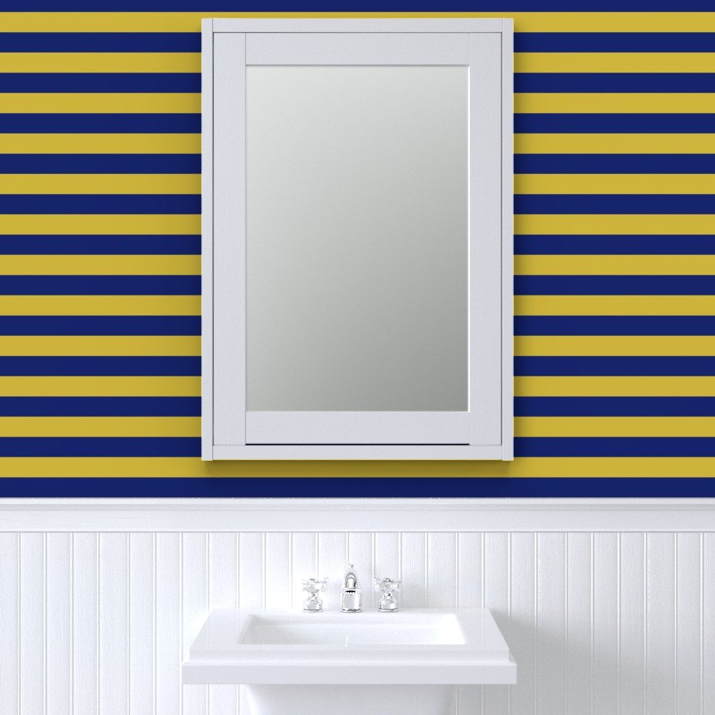 Arizona State Blue and Old Gold Horizontal Stripes Wallpaper blue stripes wallpaper