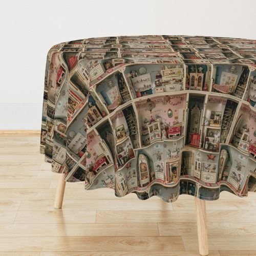 Quaint and Charming Dollshouse Rooms with Ditsy Decor 2 Home Styling Collection Interior Collection pastel dollhouse tablecloth design