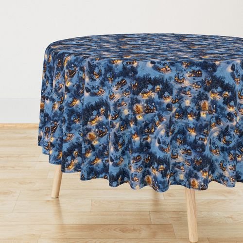 Snowy Twilight - Night Before Christmas Home Decor Collection Home Decor Collection enchanted tablecloth design