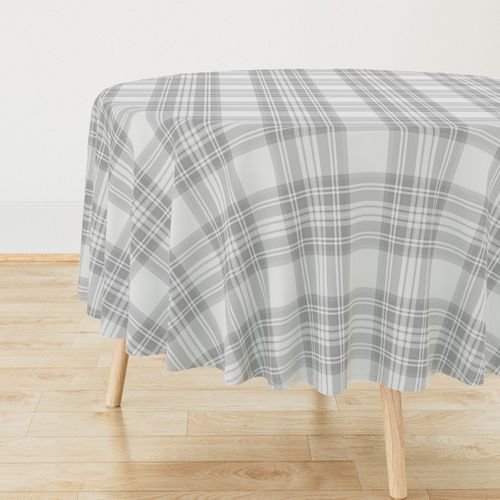 Ash Grey Cool Large Traditional Tartan Plaid Pattern Home Styling Collection Design Collection ash tablecloth design