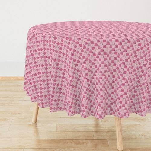 Small Pink Croc Texture Handbag Fashion Repeat Pattern Design Collection Design Collection boutique wallpaper tablecloth design