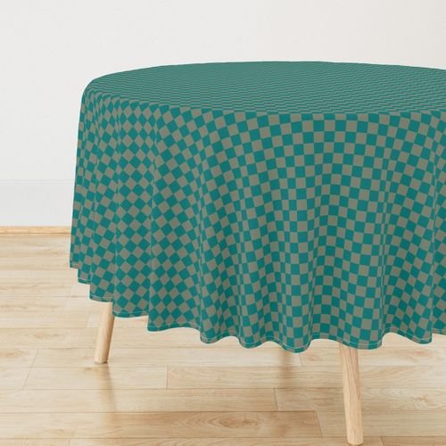 Classic Teal and Sage Green 1 Inch Check Home Decor Collection Design Collection versatile pattern tablecloth design