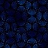 Vintage Faux Foil Palm Fans in Classic Blue and Black Art Deco Neo