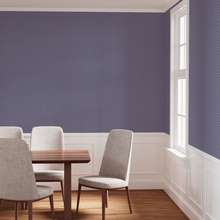 Navy Blue and Cream Checkerboard Squares Wallpaper navy and cream wallpaper