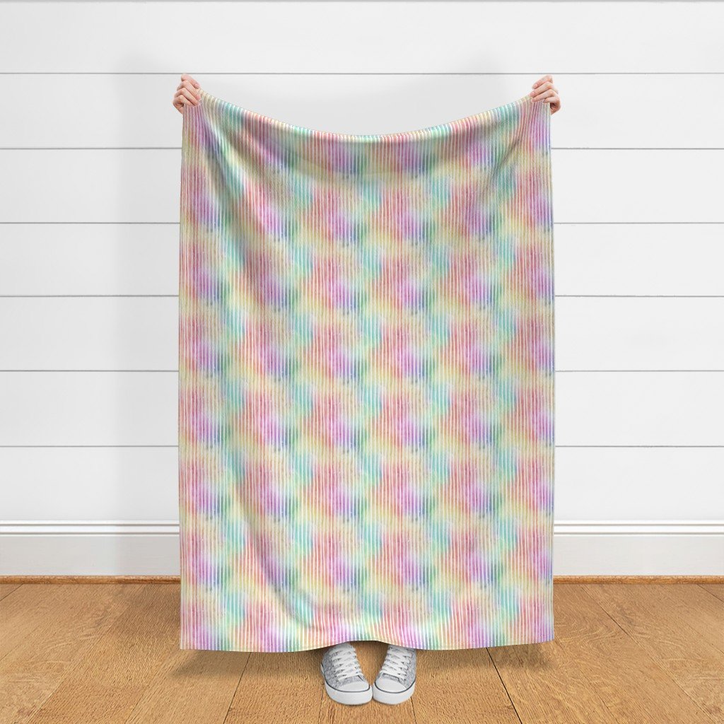 Bright Pastel Watercolor Vertical Stripes and Lines Fabric rainbow pastels fabric