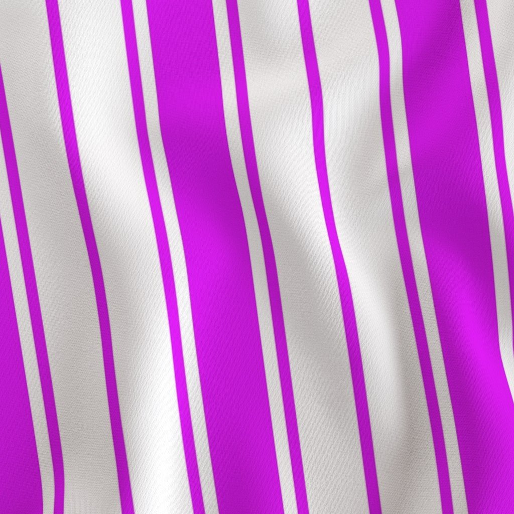 Orlando Orchid and White Vertical French Stripe Fabric jumbo stripe fabric