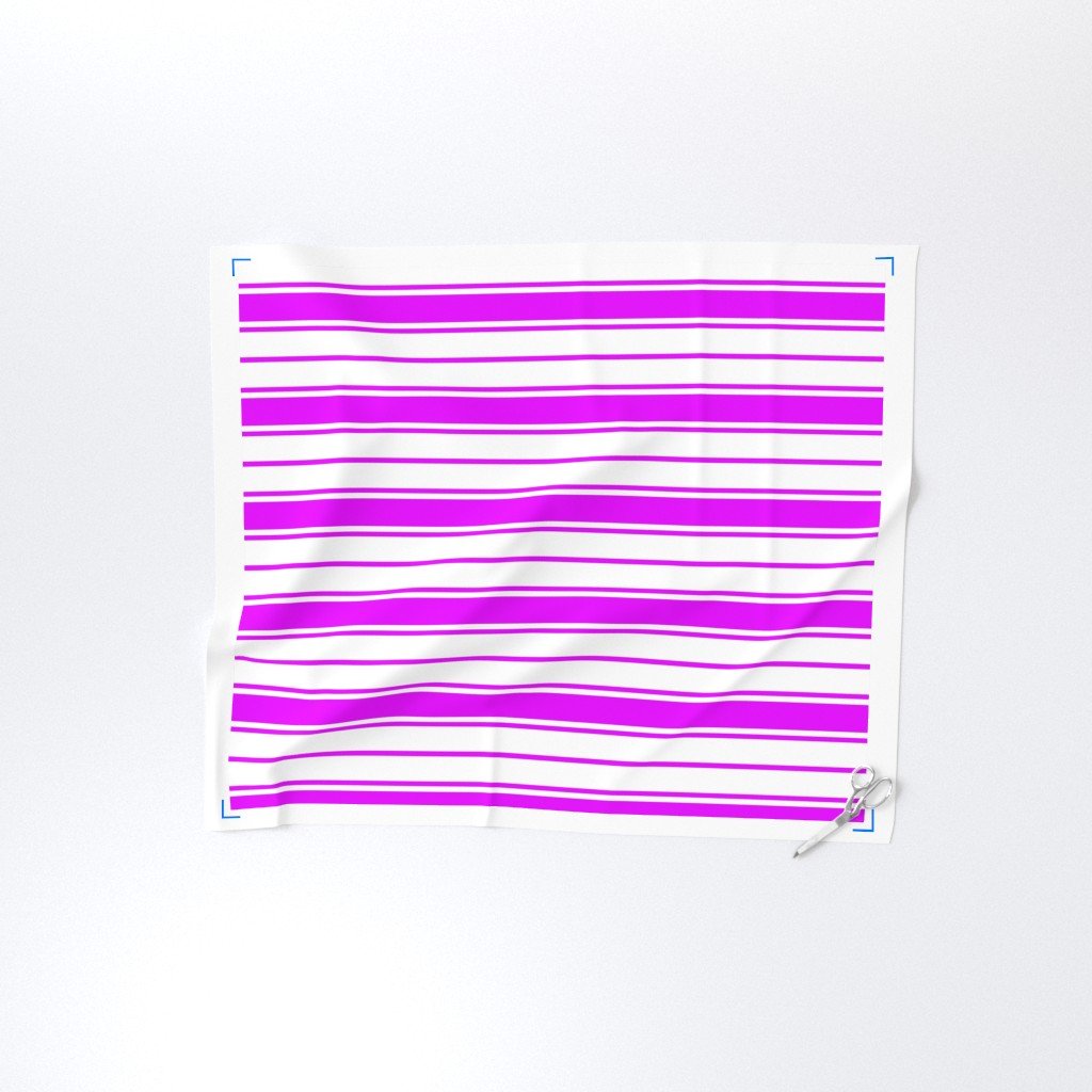 Orlando Orchid and White Horizontal French Stripe Fabric horizontal stripe fabric