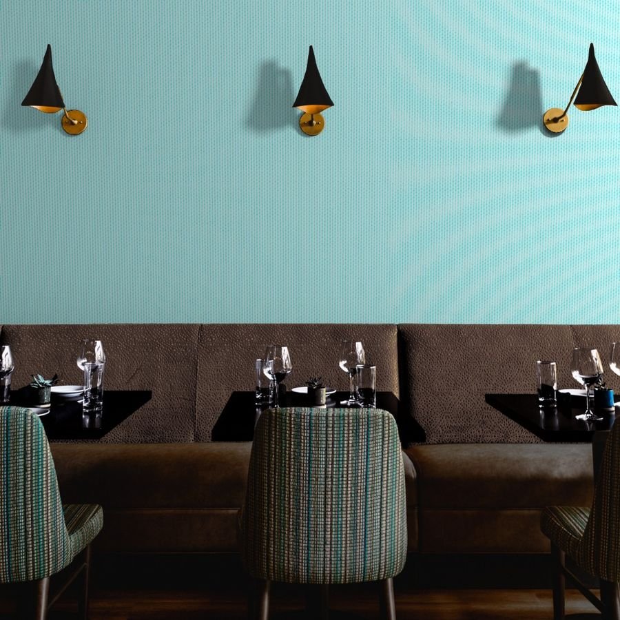 Puckered Seersucker-look Pin Stripes in Shades of Aqua Blue Wallpaper aqua seersucker wallpaper
