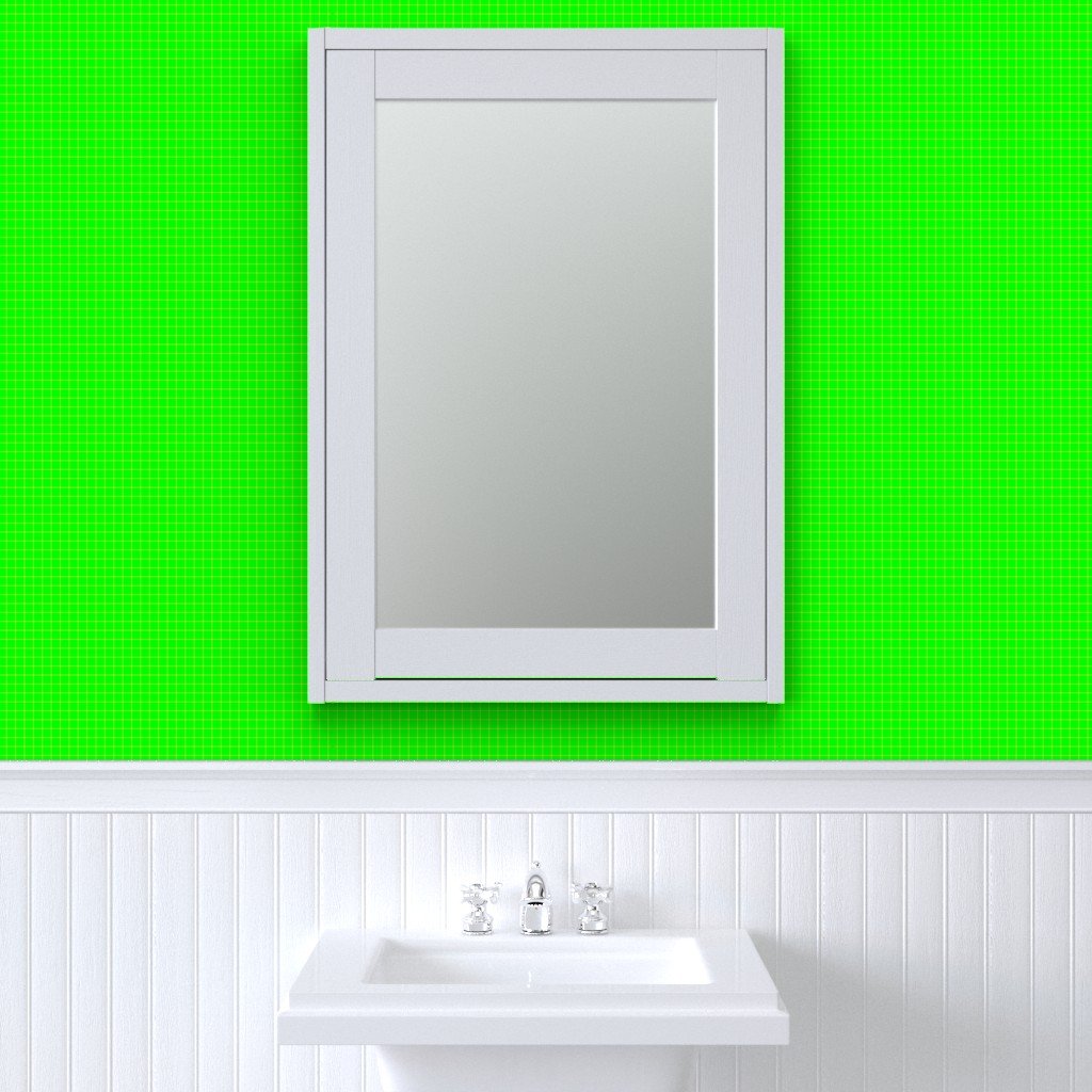 Yellow on Green on Lemon and Lime Grid 1/2 inch Wallpaper bright wallpaper