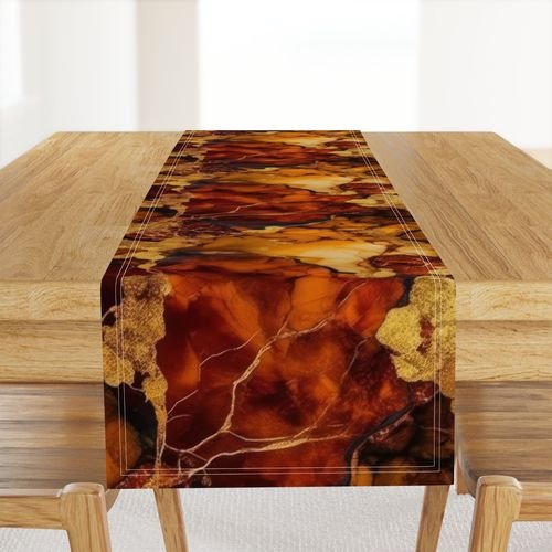 Amber and Gold Alcohol Ink 4 Interior Collection Home Styling Collection alcohol ink table runner design