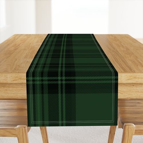 Jumbo Hunter Green Christmas Stewart Tartan Design Collection Decor Collection christmas tartan table runner design