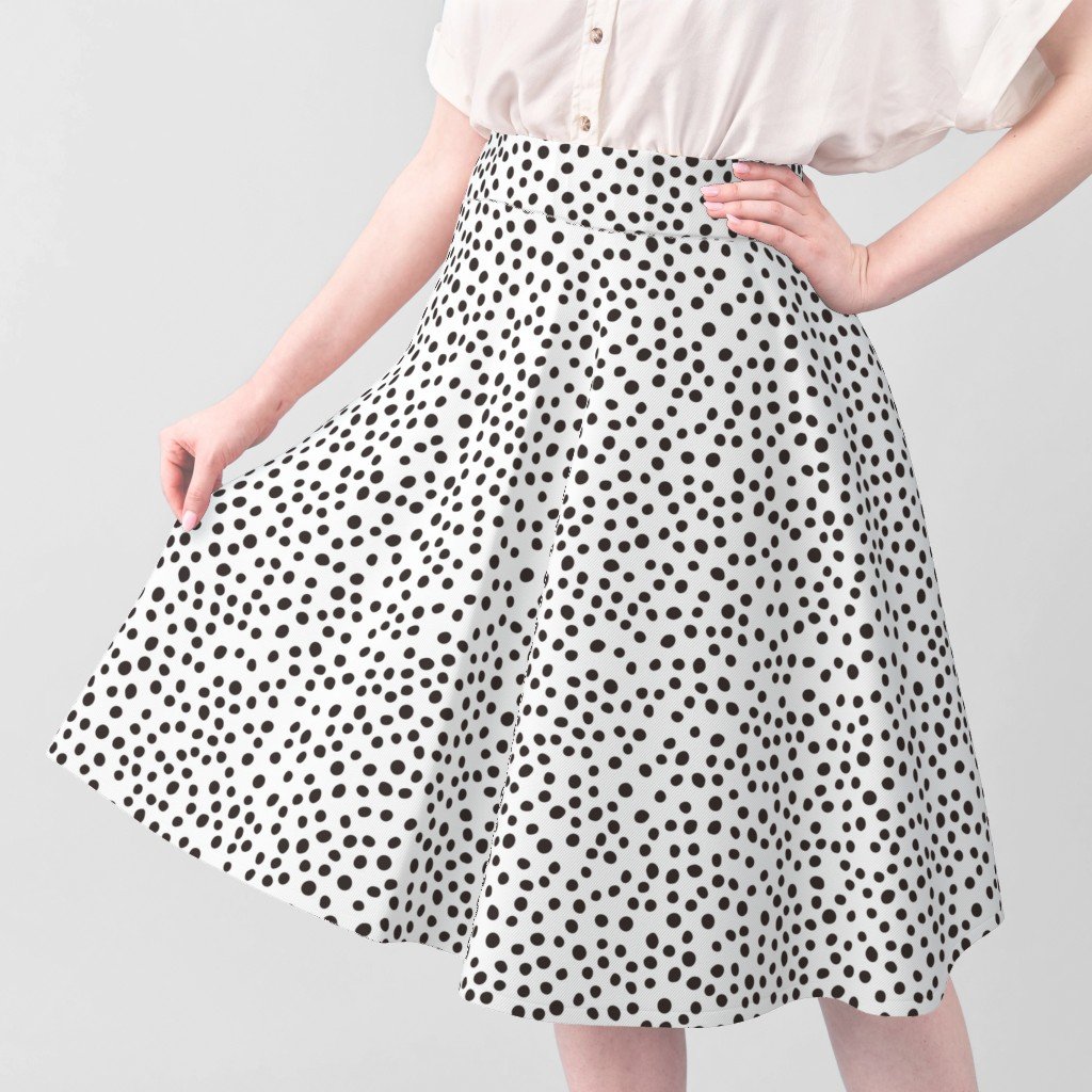 dalmations spots small Fabric black white furs fabric