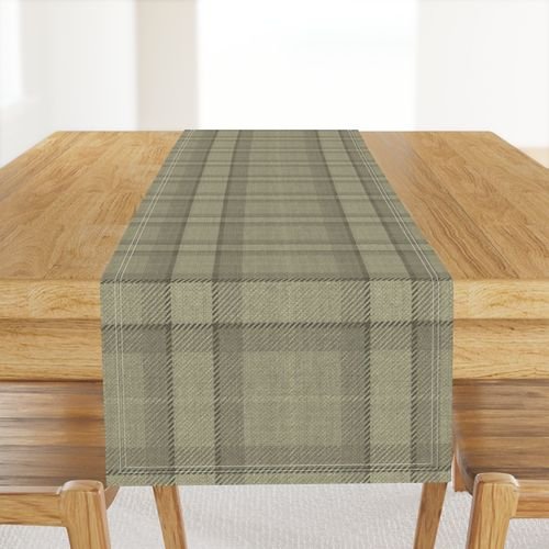 Yellow Gold Vintage Christmas Tartan Plaid Decor Collection Home Styling Collection yellow tartan table runner design