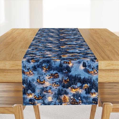 Snowy Twilight - Night Before Christmas Home Decor Collection Home Decor Collection festive table runner design