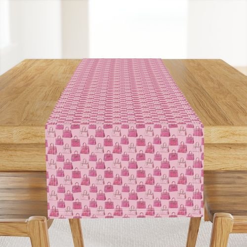 Small Pink Croc Texture Handbag Fashion Repeat Pattern Design Collection Design Collection croc texture table runner design