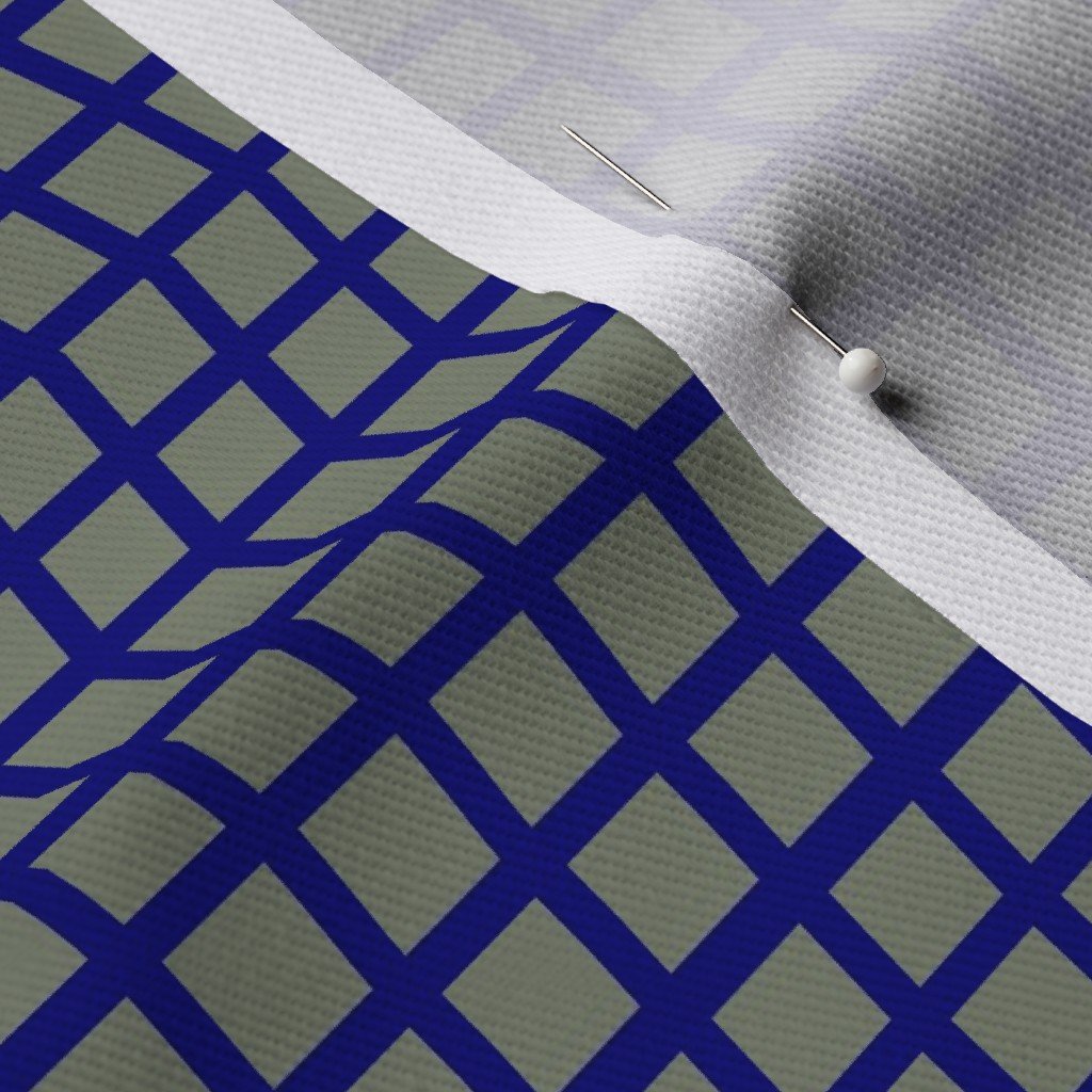 Modern Navy and Sage Green 1/2 Inch Grid Fabric sage green fabric