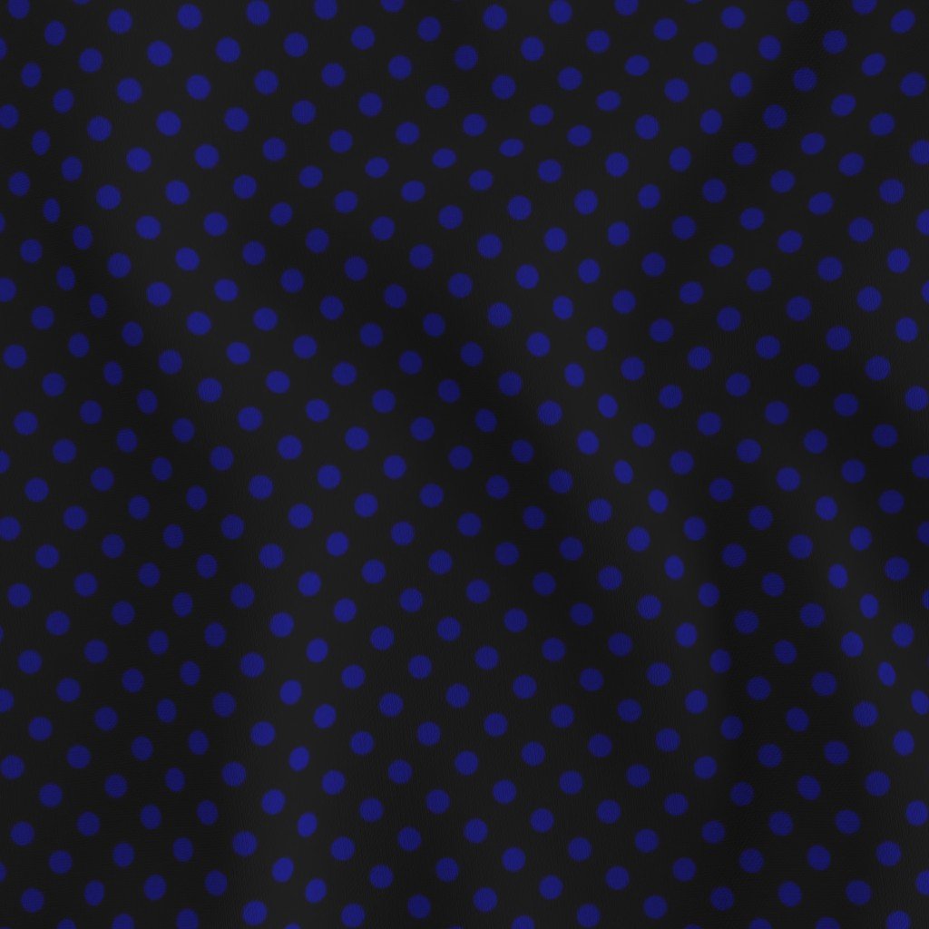 Navy Spots on Black 1 Inch Spacing Fabric 1 inch spacing fabric