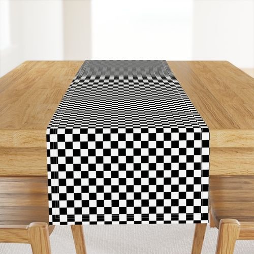 Black and White Checkerboard 3/4 inch-Check Interior Collection Interior Collection gingham plaid table runner design