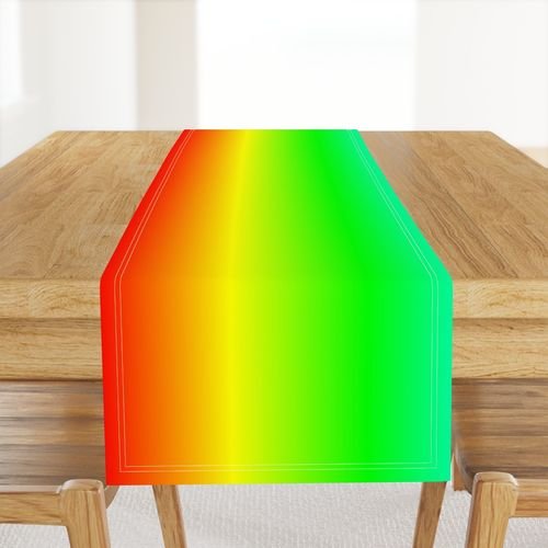 Bright Neon Rainbow Ombre Shade Design Collection Home Decor Collection glittering table runner design